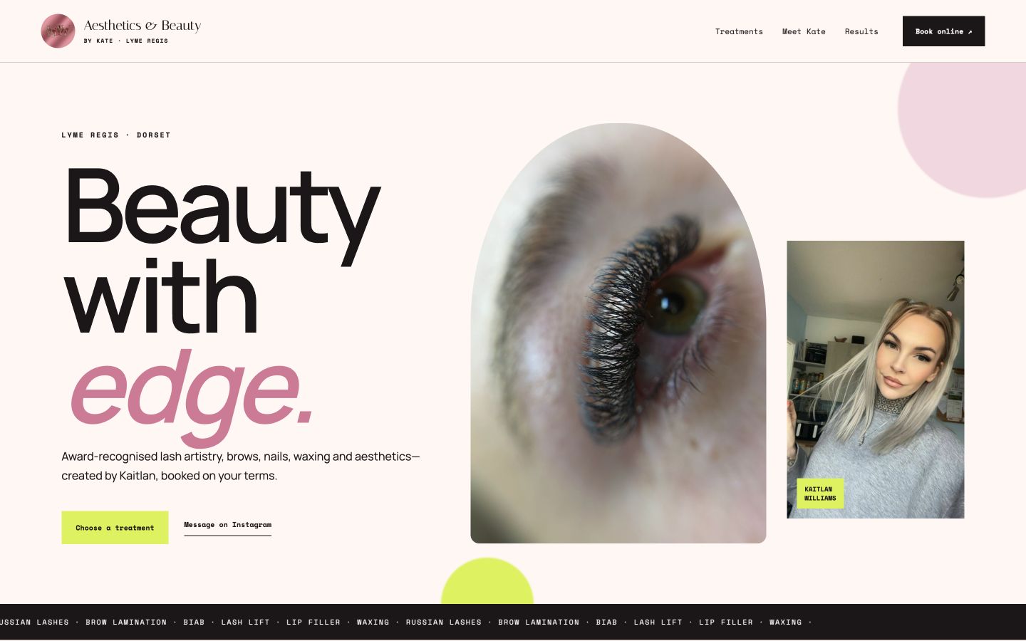 Aesthetics and Beauty by Kate draft homepage