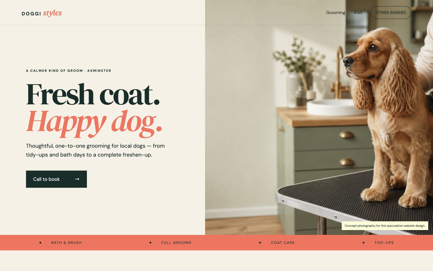 Doggi Styles draft homepage