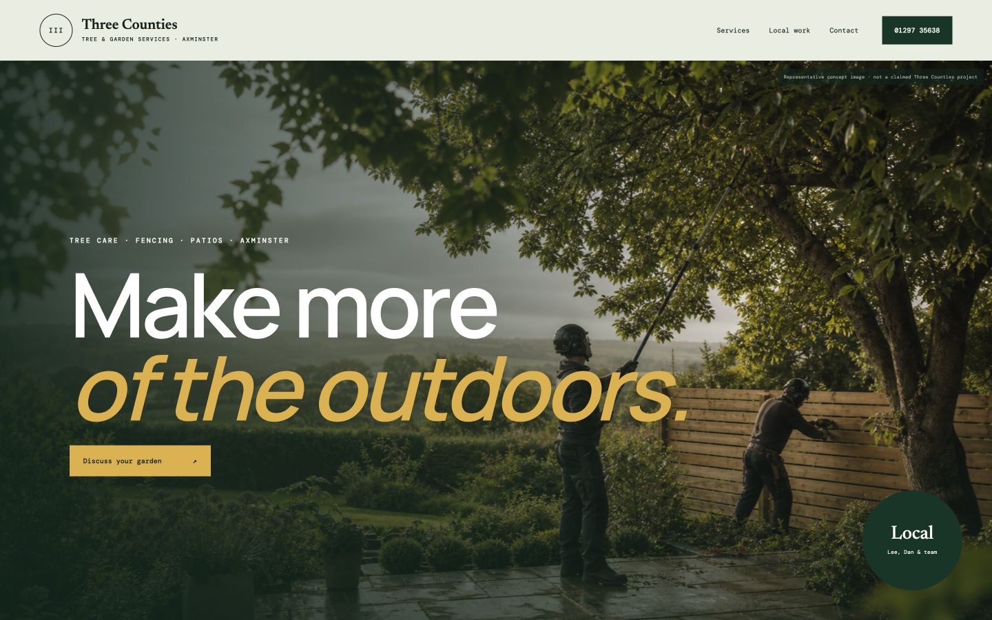 Three Counties draft homepage