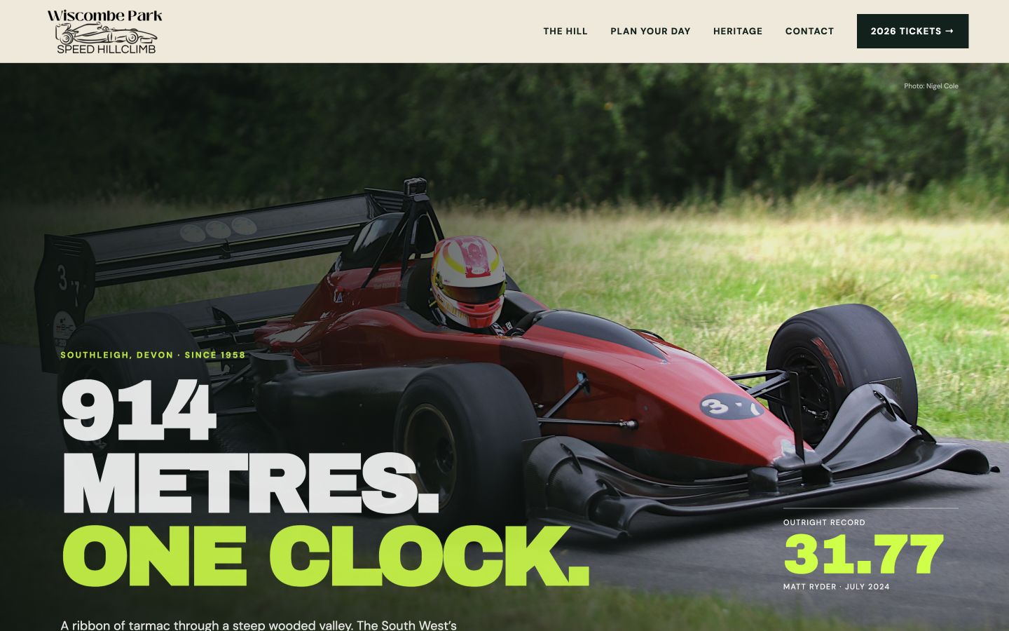 Wiscombe Park draft homepage